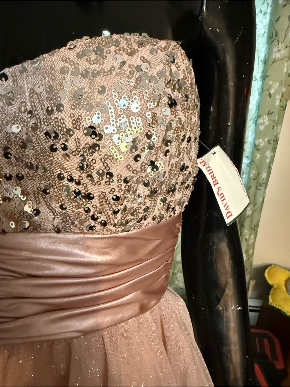 David’s Bridal Speechless Sparkle Dress size 3 - Picture 7 of 15